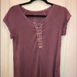 Soft and Sexy AE Full lace up tee